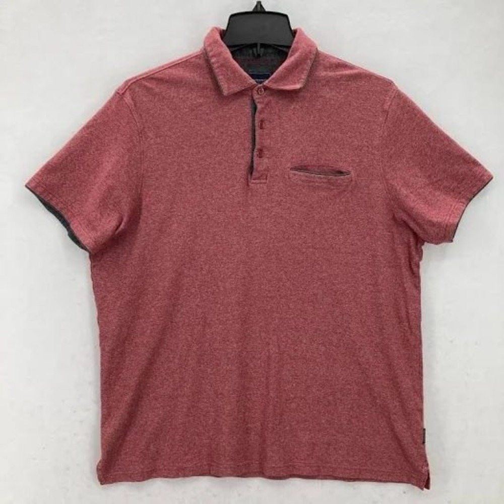 7‎ Diamonds Men's Medium Maroon Polo Shirt Short Sleeve Pocket Casual